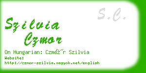 szilvia czmor business card